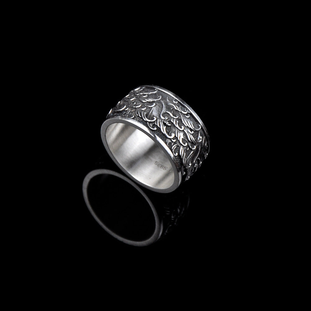 DYQ JEWELRY Mesmerizing Japanese Wave Ring 925 Silver Ring