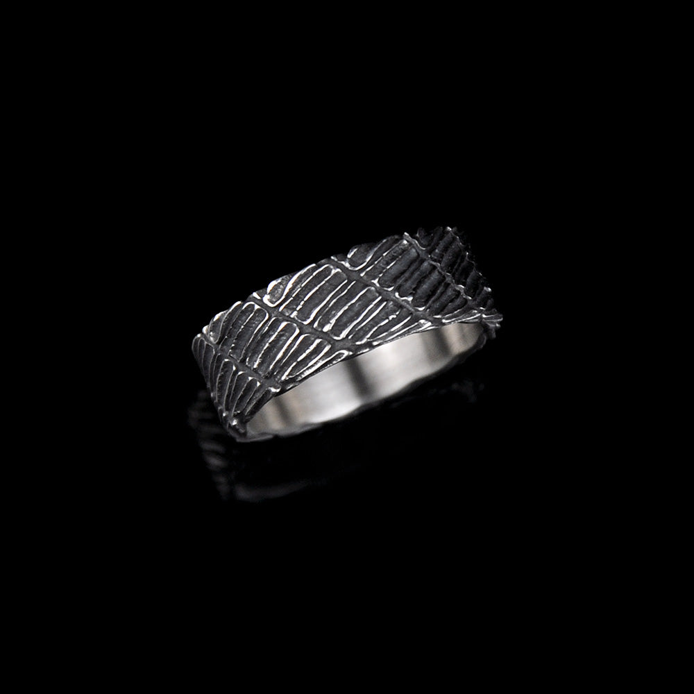DYQ JEWELRY Crocodile Skin 925 Silver Ring