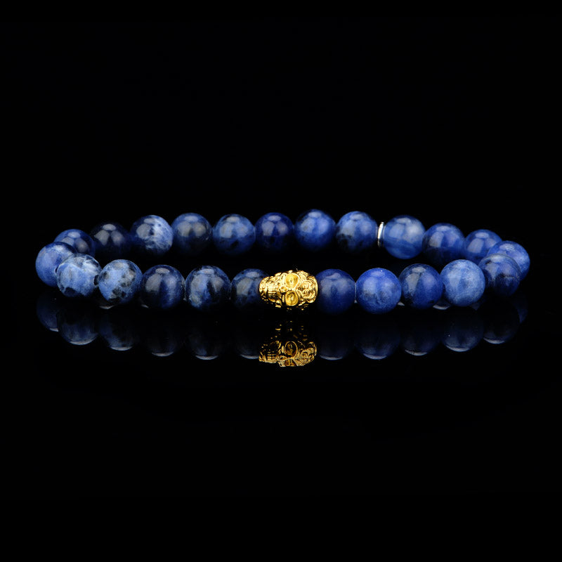 DYQ JEWELRY Blue Sodalite Bead Bracelet Man's Bracelet
